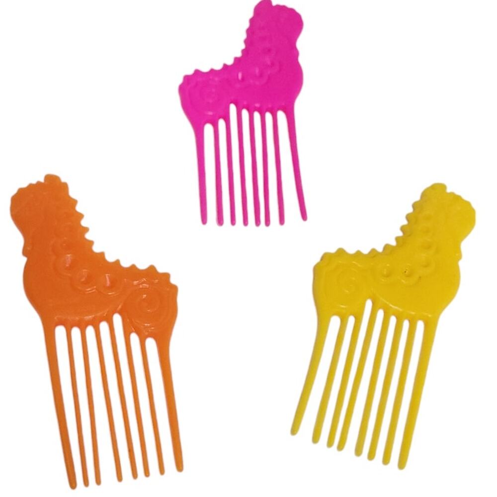 Vintage Lot of 3 Seahorse Combs Mattel Barbie Doll Combs